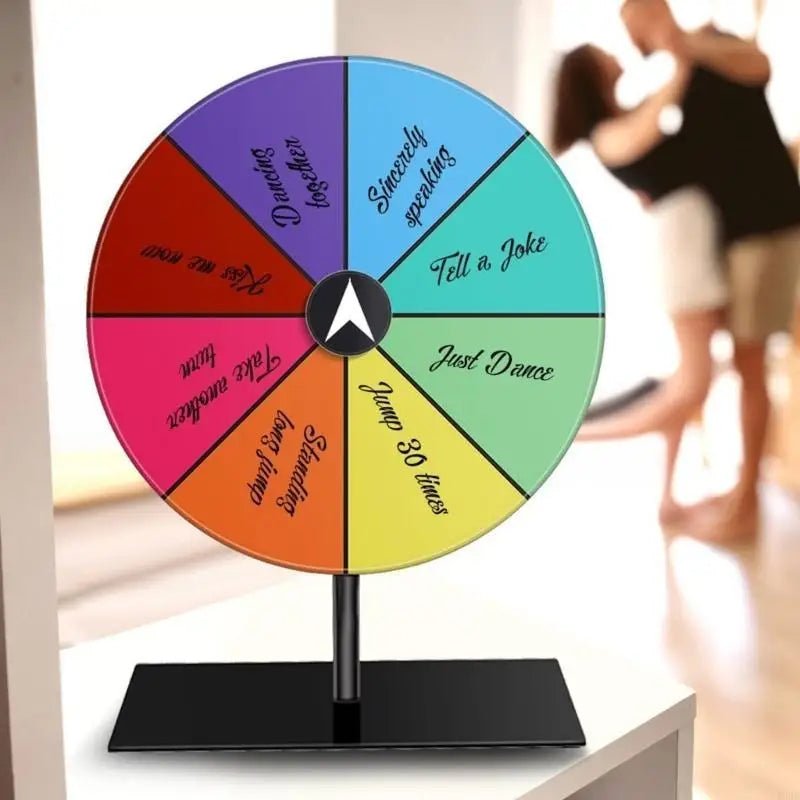 Multipurpose Interactive Tabletop Prize Turntables Roulettes Wheel for Parties and Event with Customizable Accessory